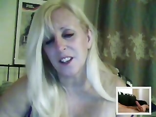 Horny English lady and me on skype