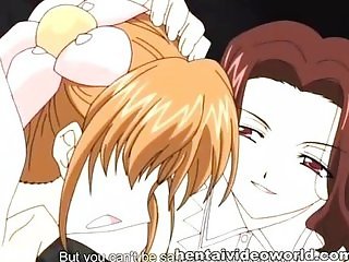 Forced hentai cock and lesbo fuck for tied ga
