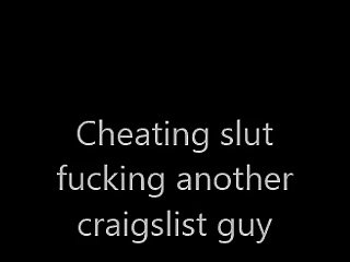 Cheating slut fucking another craigslist guy