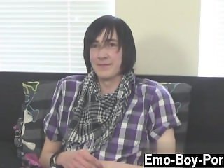 Pissing gay bulges Adorable emo fellow Andy is fresh to porn but he soon