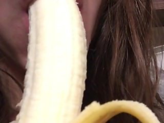 Me sucking on a banana :)