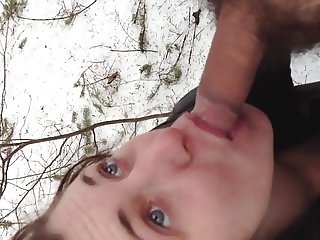 young Carrie sucking in the woods
